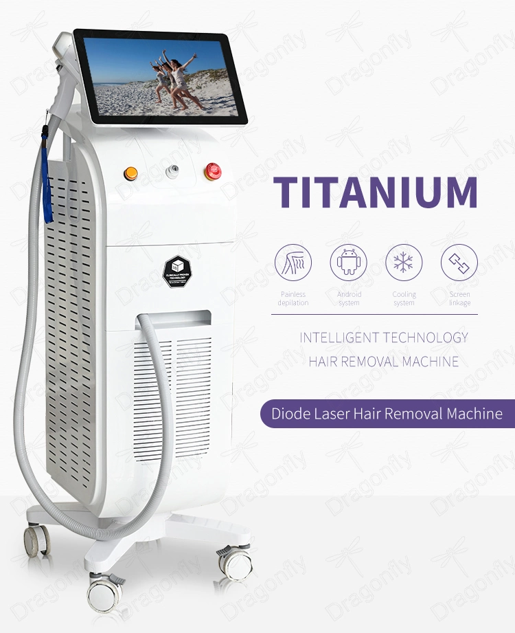 Df Laser Good Effect Hair Removal Machine Beauty 3 Waves 755nm 808nm 1064nm Remote Control System Coherent Laser One Handle