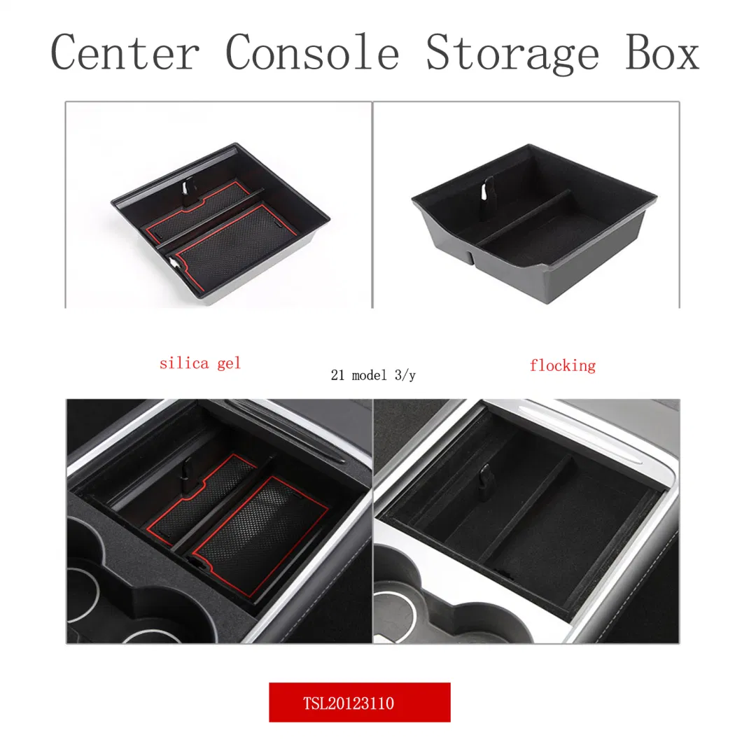 Armrest Storage Box for Tesla Model 3/Y Organizer Car Interior Accessories