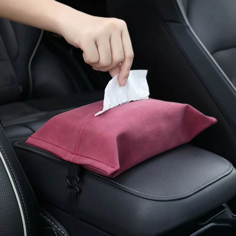Car Multi-Function Tissue Box Car Armrest Box Kraft Paper Towel Bag
