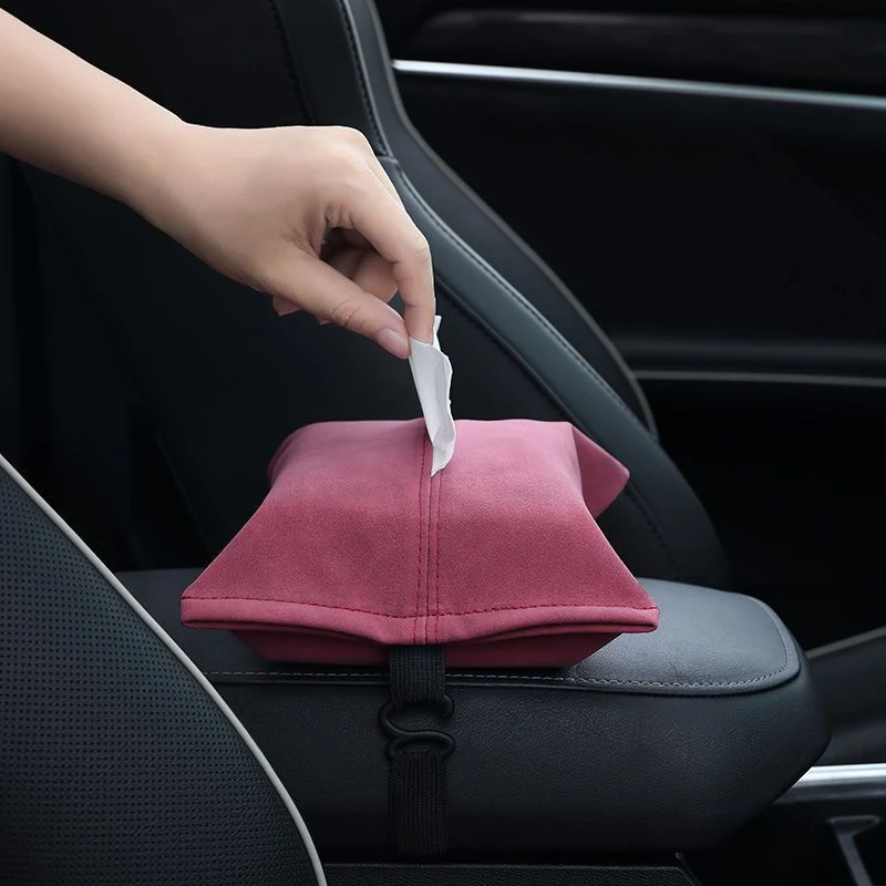 Car Multi-Function Tissue Box Car Armrest Box Kraft Paper Towel Bag